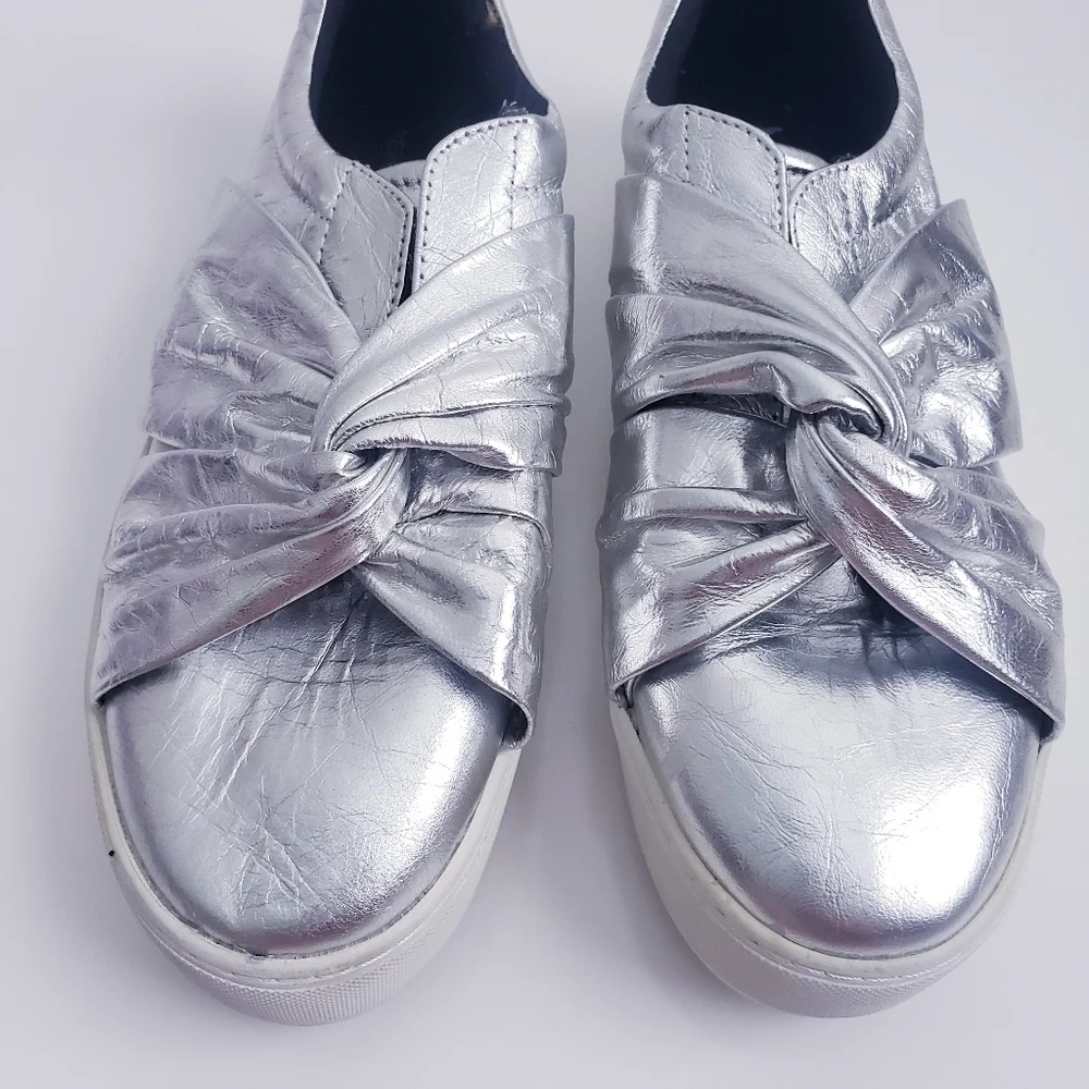 Rebecca Minkoff Silver Platform Knot Detailed Shoes